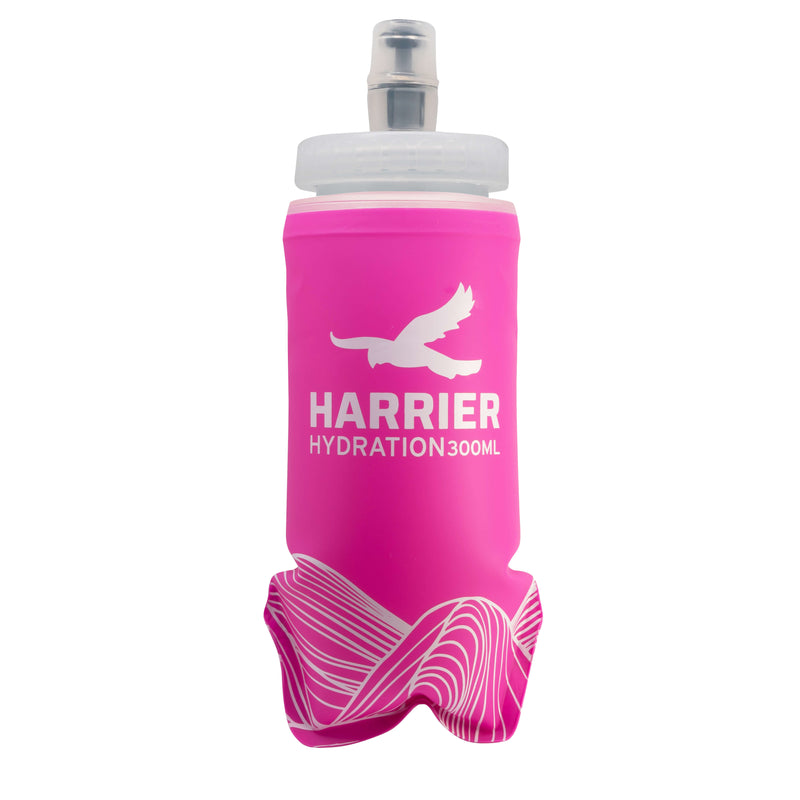 Cerise Harrier hydration bottle on a white background