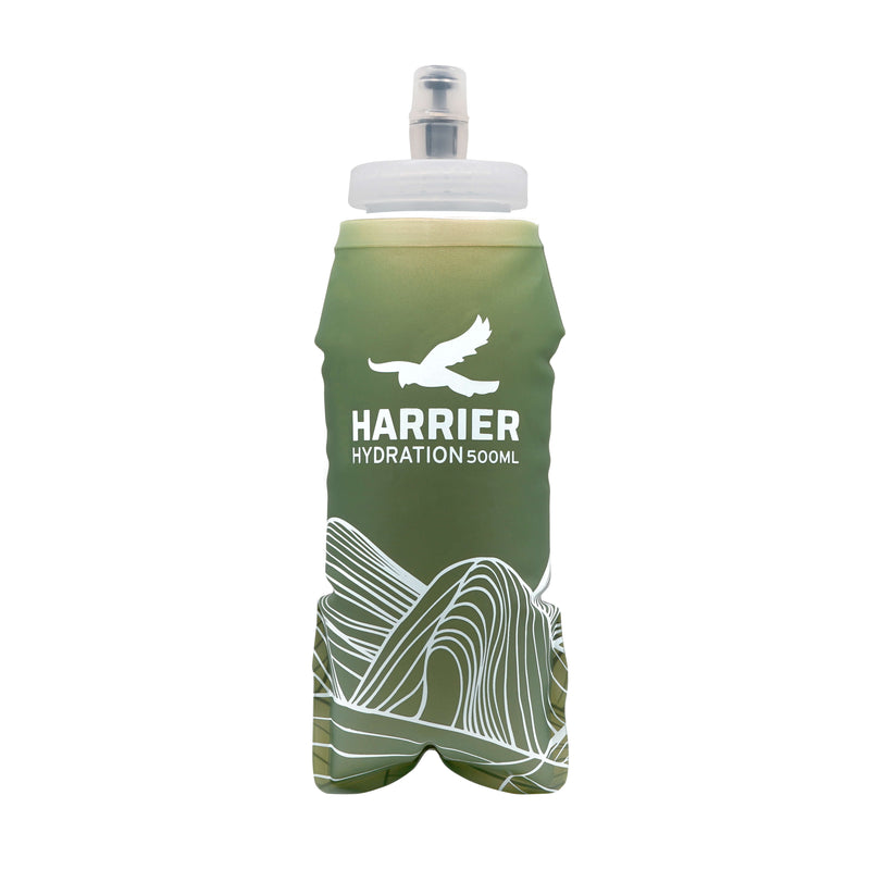 Green hydration bottle with &