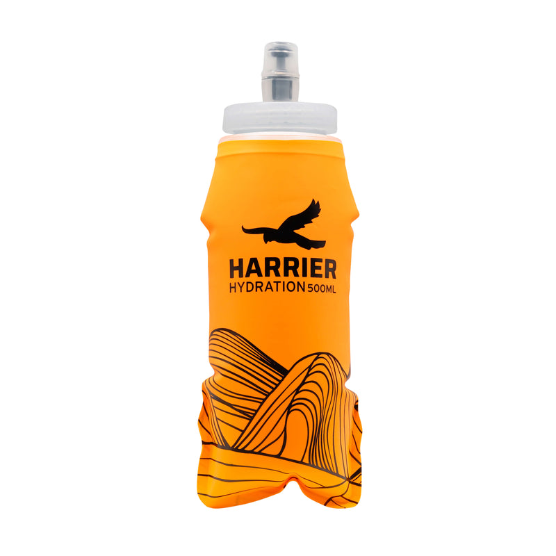 Orange hydration bottle with &