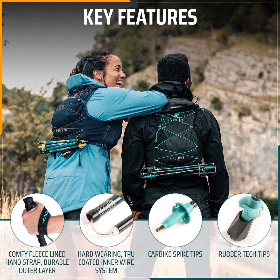 Ultra Running Poles | Helvellyn PRO Carbon Trail Running Poles | Harrier  Trail Running