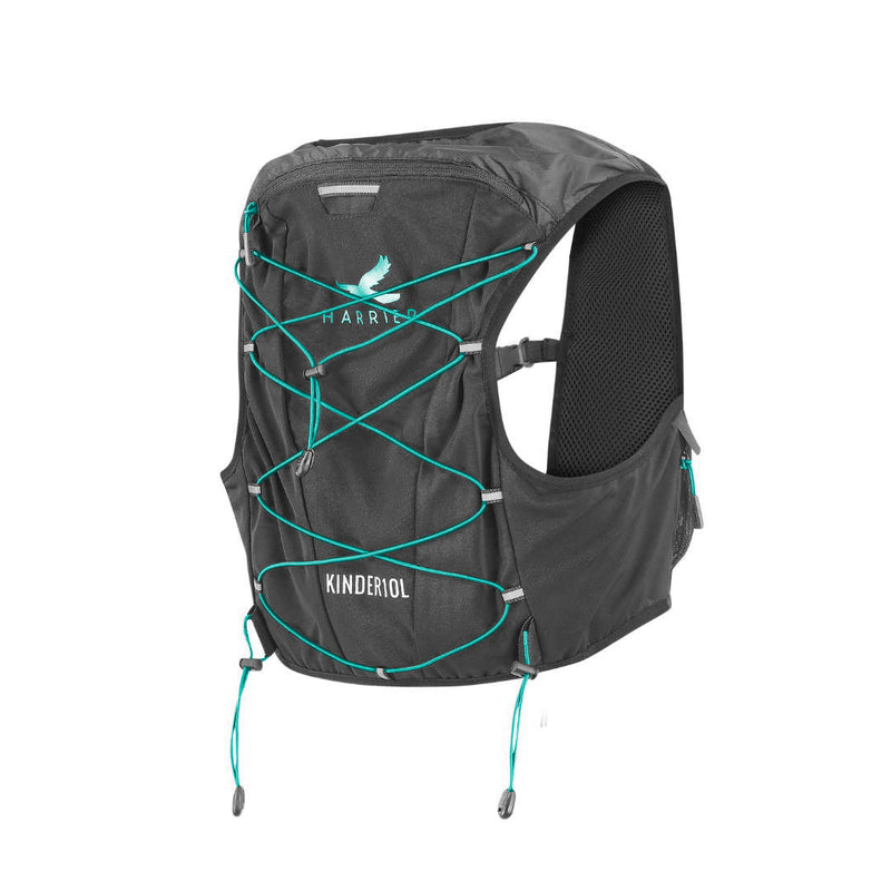 Black & Turquoise Kinder 10L Running Hydration Vest.